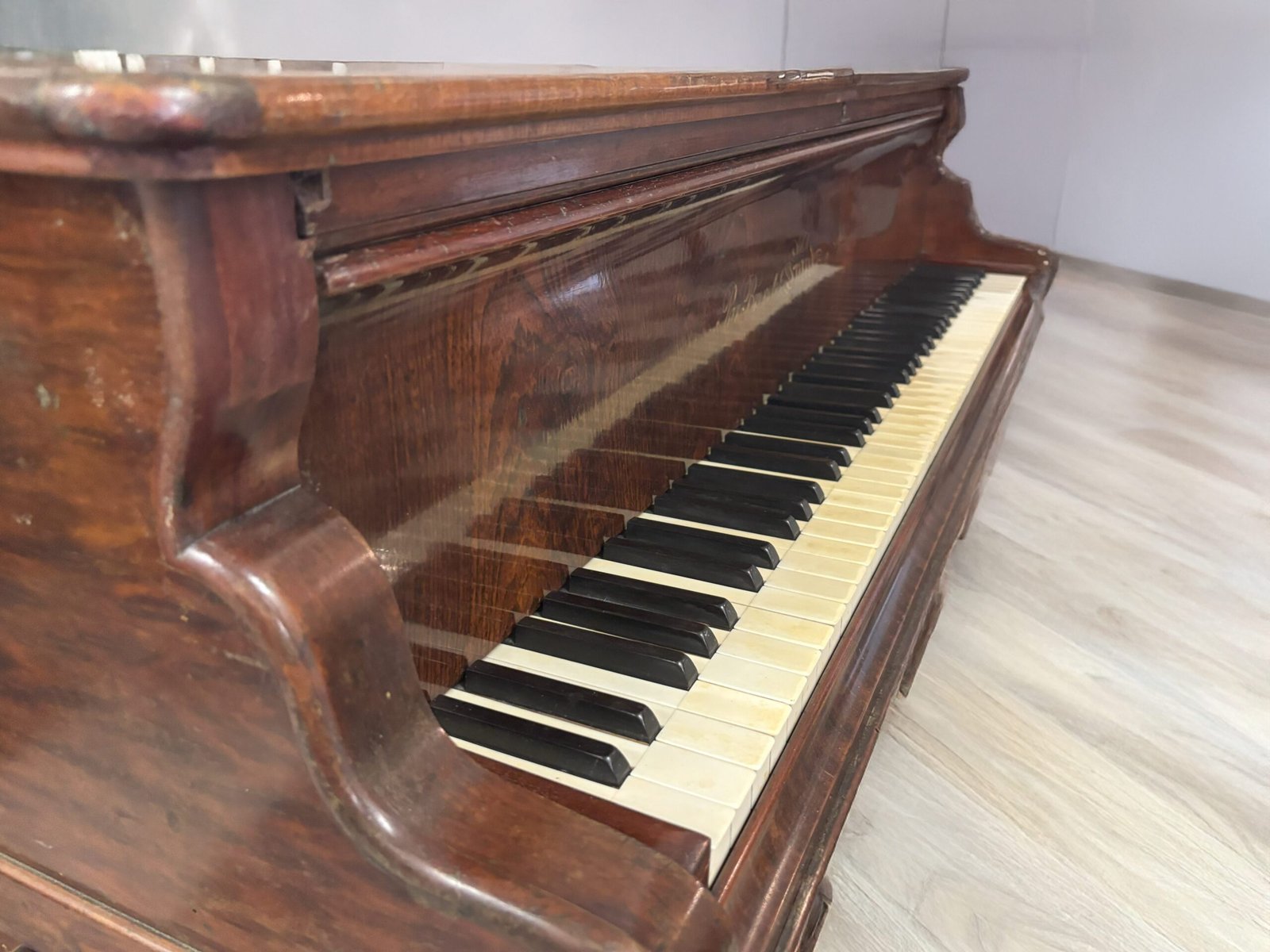 Clavier du piano Erard de 1847, vue rapprochée
